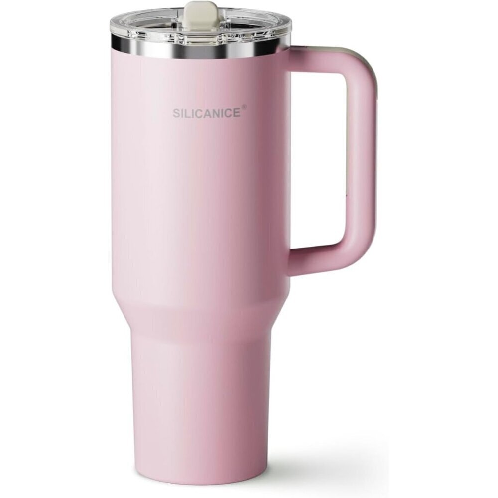 Easy Clean Pro 40 oz Tumbler, Leakproof Insulated Steel, Flip Straw.